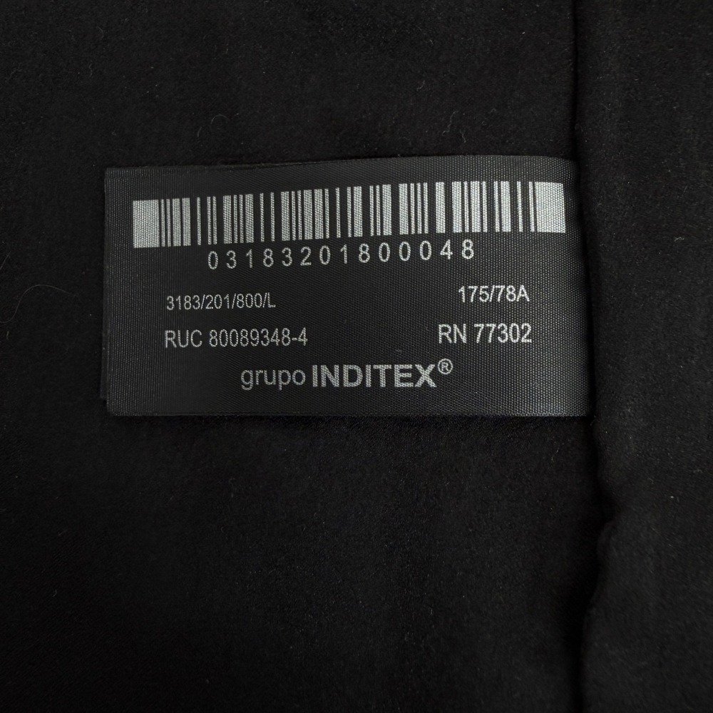 Zara Black Embroidered Fringe Wrap‎ Skirt Sarong Cover Up Women's L NWT - Picture 7 of 7